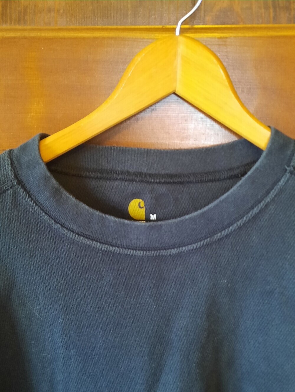 Carhartt Force Heavyweight Cotton Thermal Crewneck Top Black 100639 Size Medium - Picture 4 of 13